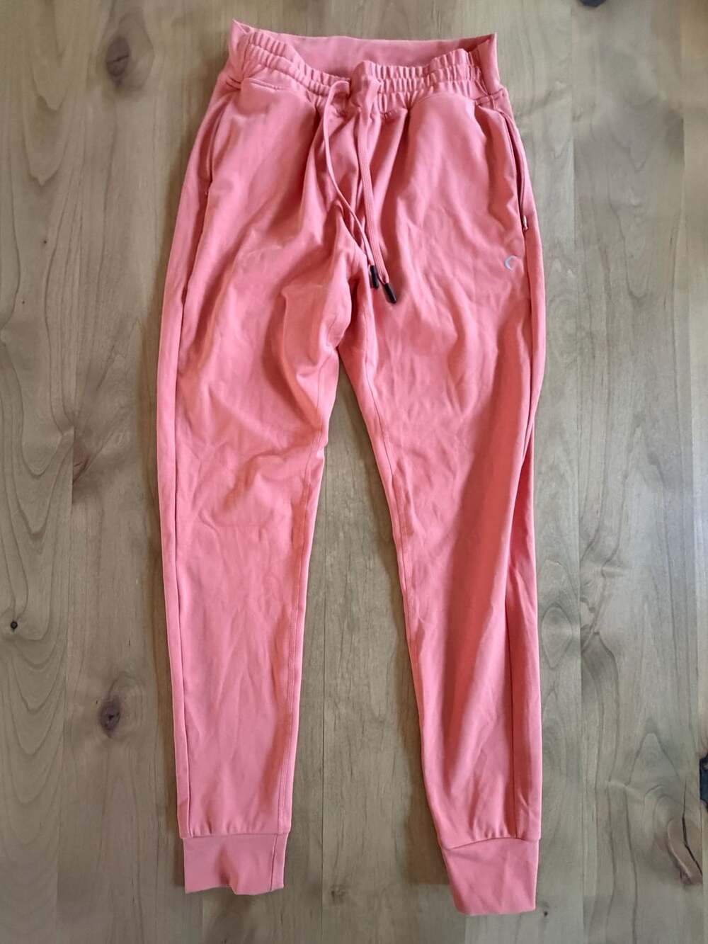 Zyia Confluence Jogger Pants Peach w Zipper Pockets Medium